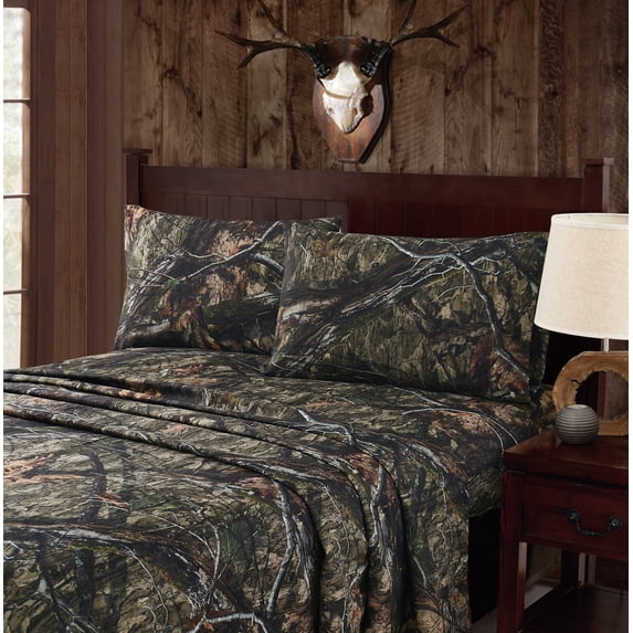 Mossy Oak® Country DNA Multiple Polyester 4-Piece Full Sheet Set, OEKO-TEX Certified Safe for All Ages