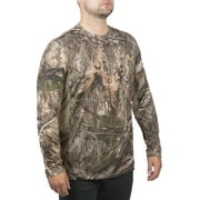 Mossy Oak Men's Country DNA Long Sleeve Performance Camo Tee Shirt, Up to 3XL