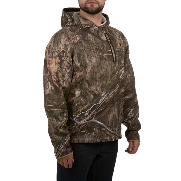 Mossy Oak Country DNA Mens Premium Warming Hoodie with Neck Gaiter ...