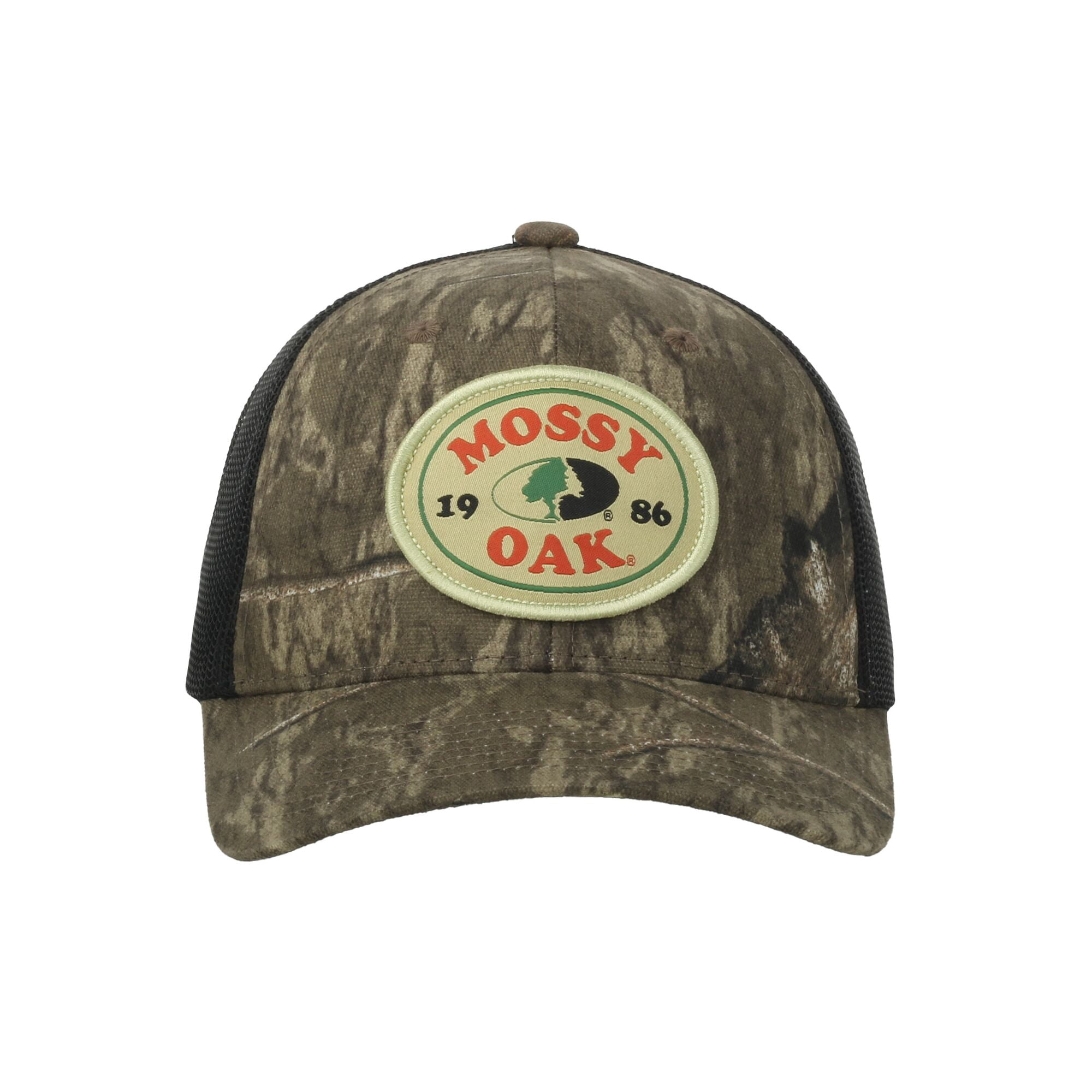 Mossy Oak® Country Roots Camo Trucker Hat – Structured Mesh Back Snapback, One Size