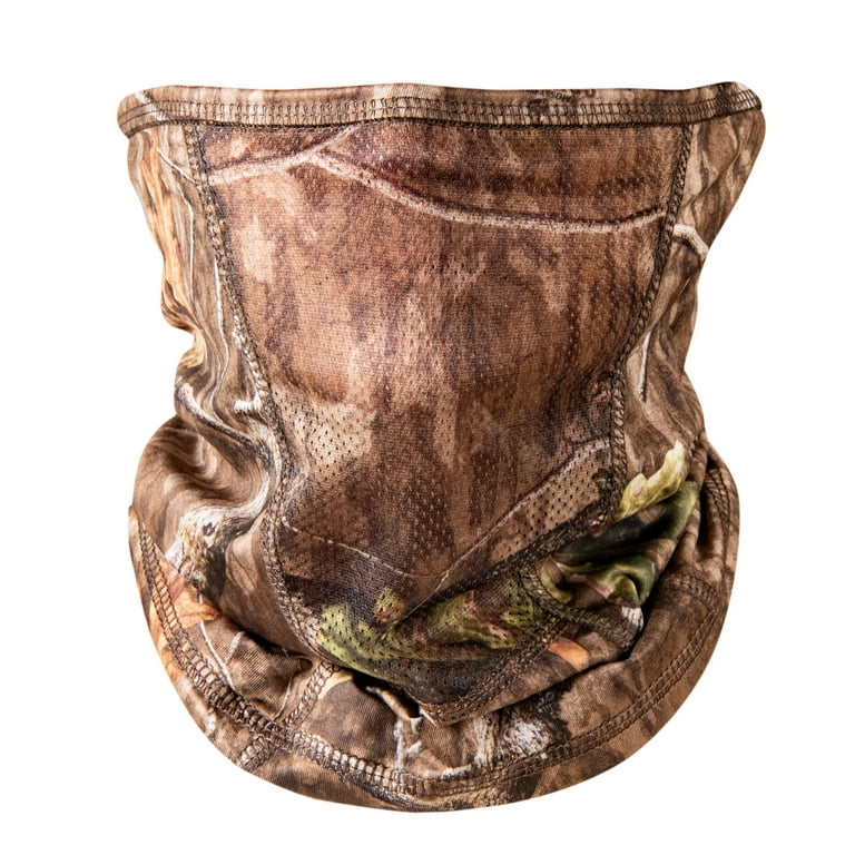 Mossy Oak Lightweight Hunting Neck Gaiter, Camo Mesh, Recycled