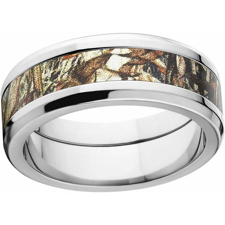 Mossy Oak Duckblind Men's Camo 8mm Stainless Steel Wedding Band