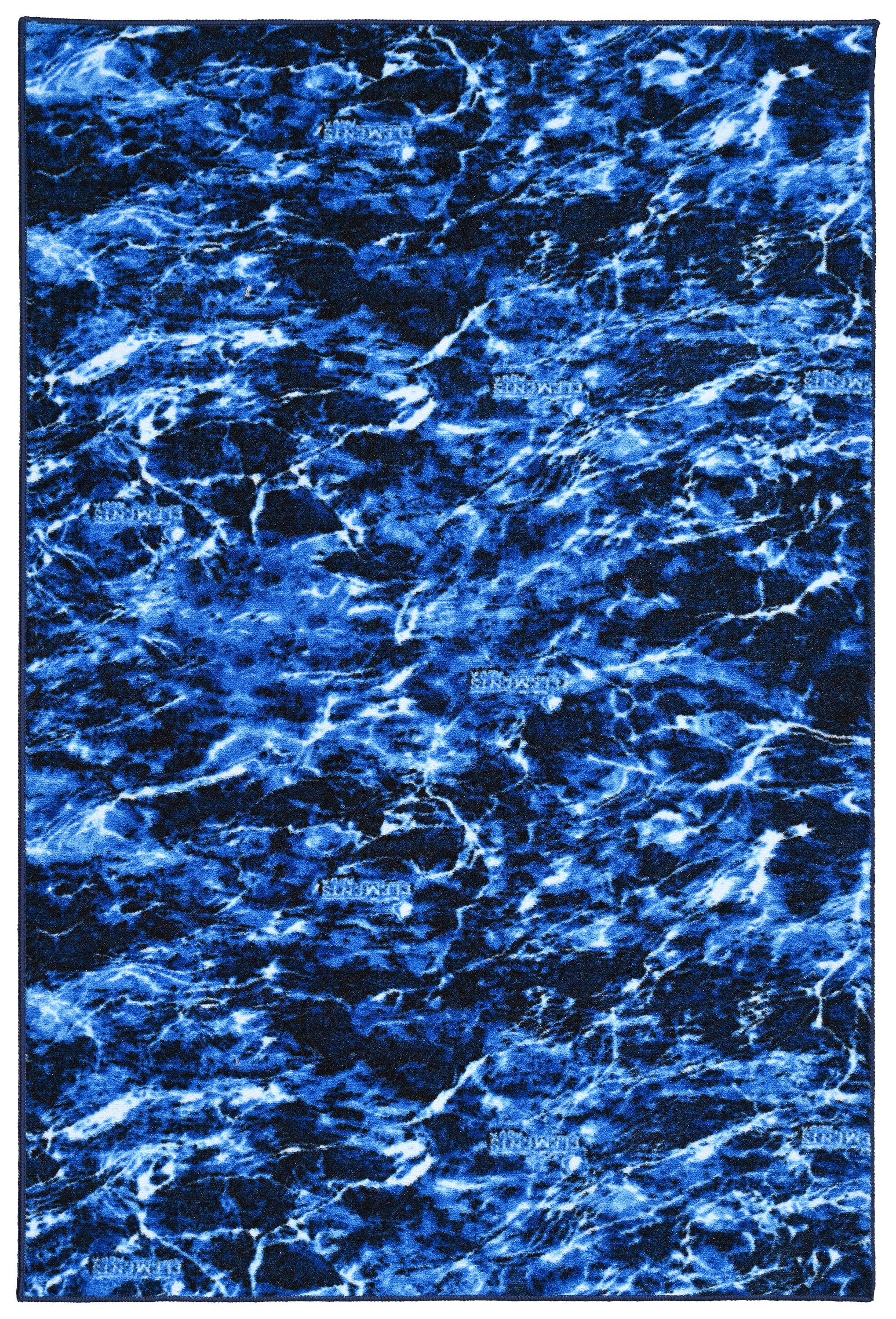 Mossy Oak Elements Aqua Camouflage 5 ft. x 7 ft. Area Rug