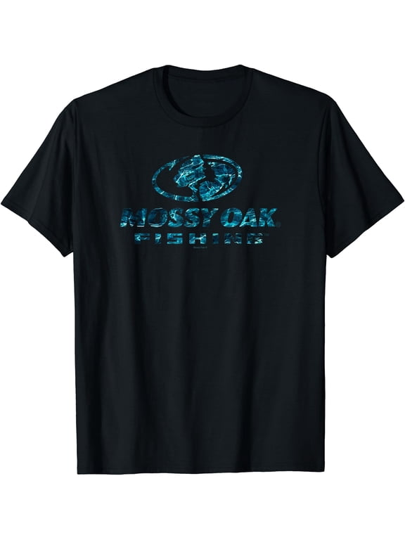 Mossy Oak Fishing Open Water Blue Logo V2 T-Shirt BLACK Unisex S-5XL Hot Trending Shirt, Vintage Birthday Gift