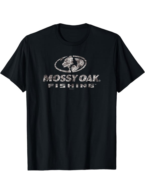 Mossy Oak Fishing Open Water Classic Dark Grey Logo T-Shirt