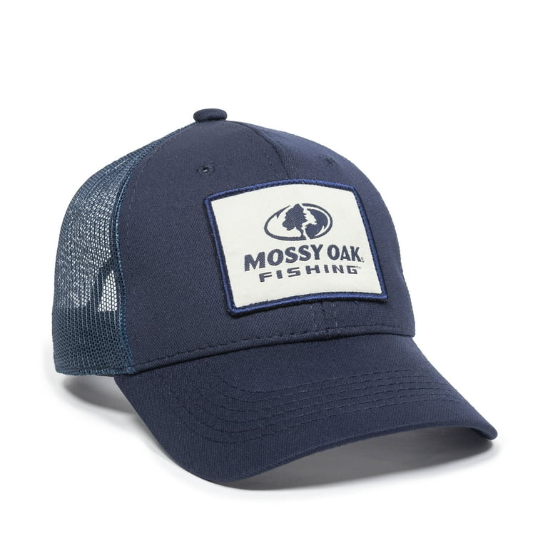 Mossy Oak Fishing Structured Baseball Style Hat, Navy, Adult