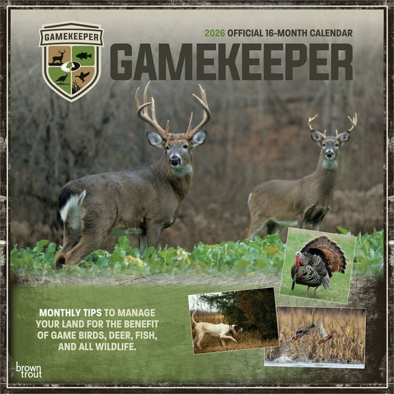 Mossy Oak Gamekeeper OFFICIAL | 2026 12x24" (Hanging) Wall Calendar | Plastic-Free