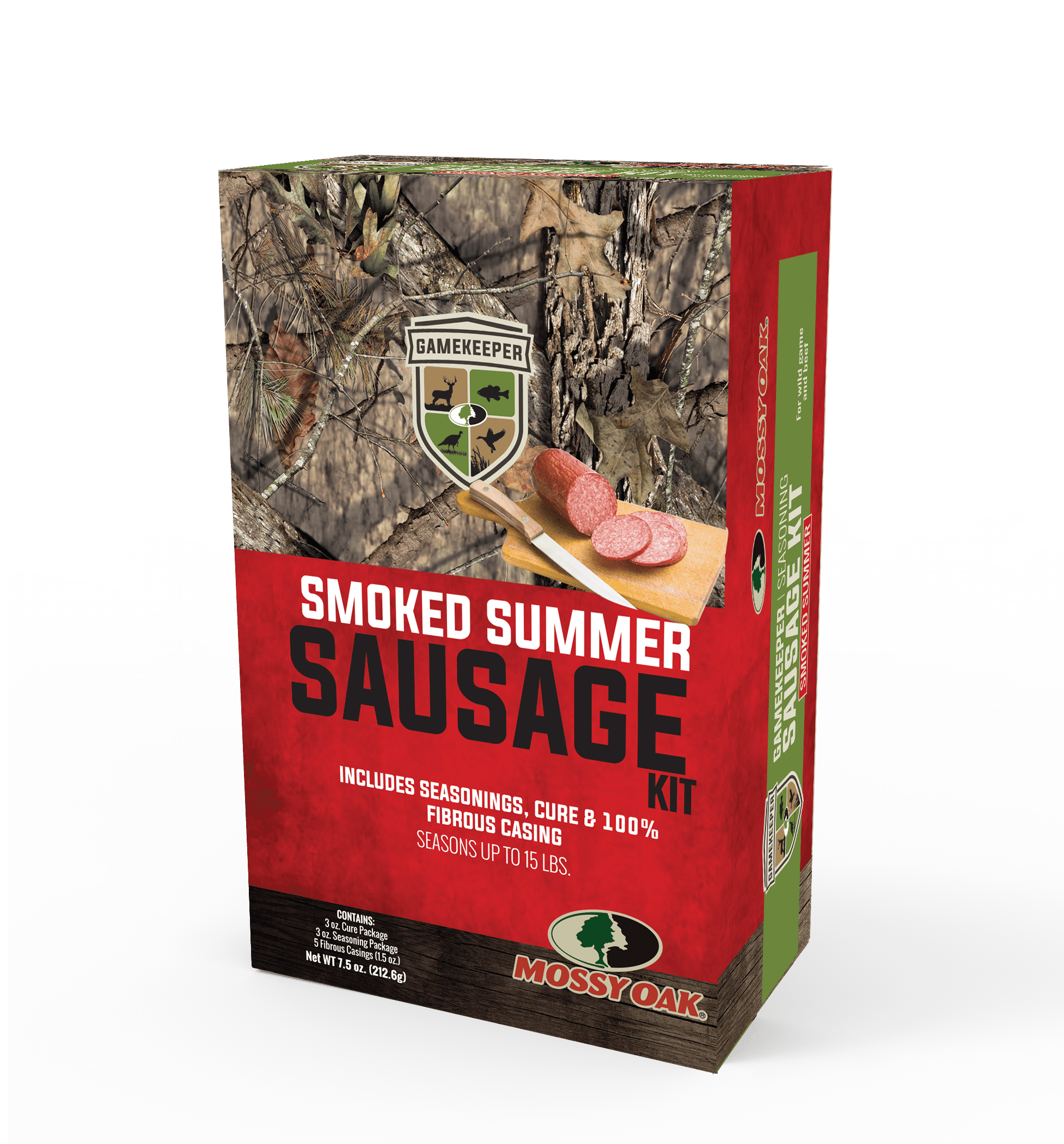 Mossy Oak Gamekeepers Smoked Summer Sausage Kit, Seasons up to 15 lb