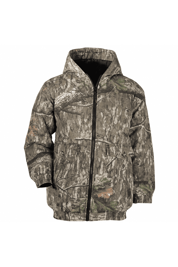 Mossy Oak Kid's Insulated Camo Jacket – Country Roots Pattern – Quilted Lining, Cotton Twill Shell, Cold Weather Work Jacket, 4, Country Roots