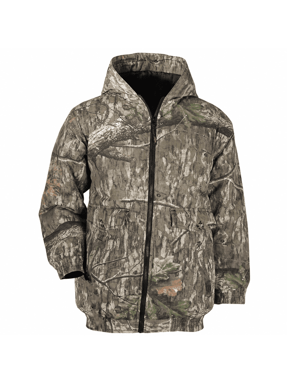 Mossy Oak Kid's Insulated Camo Jacket – Country Roots Pattern – Quilted Lining, Cotton Twill Shell, Cold Weather Work Jacket, 4, Country Roots