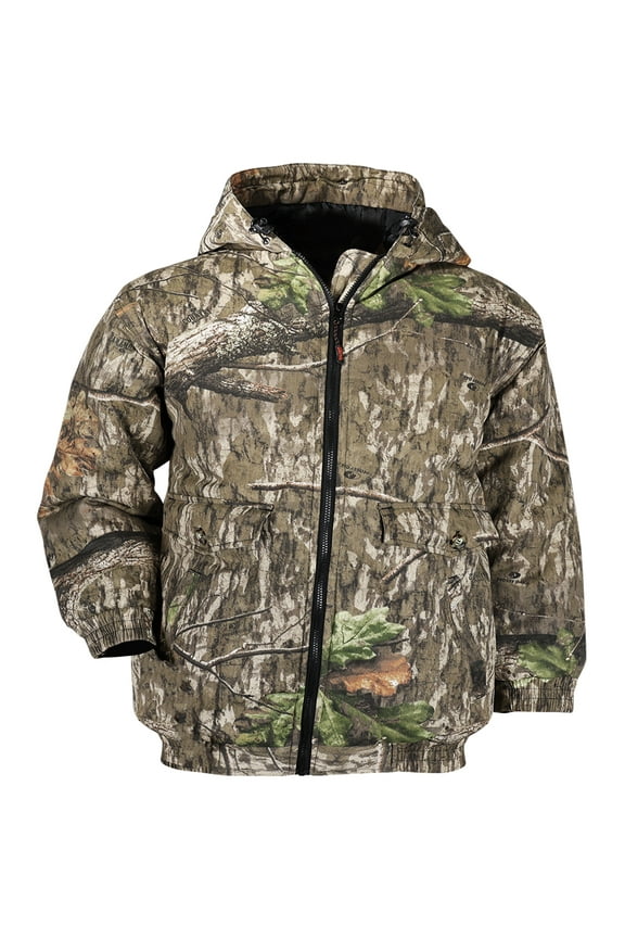 Mossy Oak Kid's Insulated Camo Jacket – Country Roots Pattern – Quilted Lining, Cotton Twill Shell, Cold Weather Work Jacket, 4, Country Roots