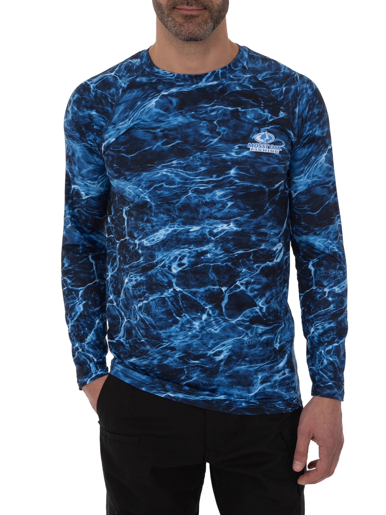 Mossy Oak Long Sleeve Fishing Tee with Insect Repellent - Mossy Oak Marlin,  3XL 