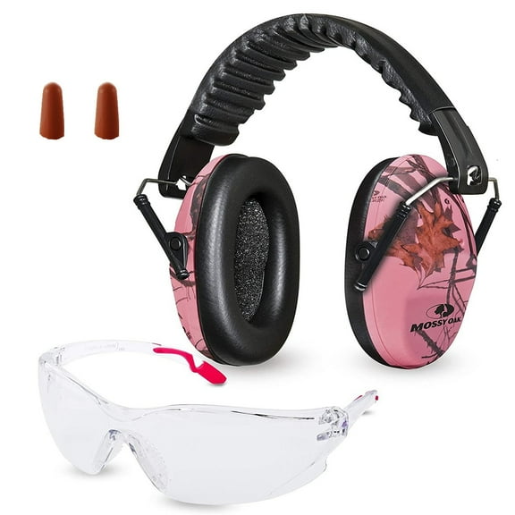 Mossy Oak Lula Shooters Combo Pink Shooting Earmuff Earplugs and Glasses NRR34