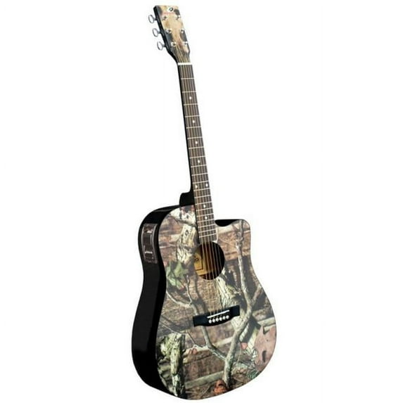 Mossy Oak MO-1CE Acoustic Electric Guitar, Camouflage