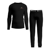 Mossy Oak Men s Base Layers Set Compression Pants & Shirt Thermal Wear for Men, Black Large
