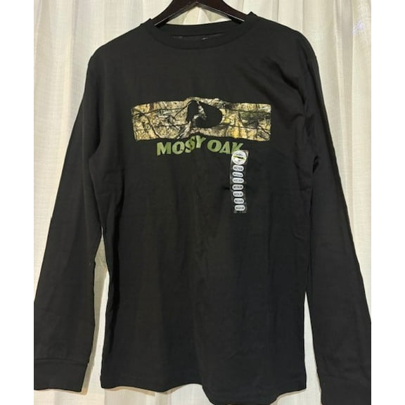 Mossy Oak Men's Black Long Sleeve T-Shirt Size Medium