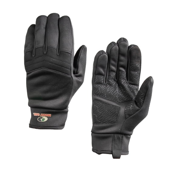 Mossy Oak Men's Black Midweight Touchscreen Gloves