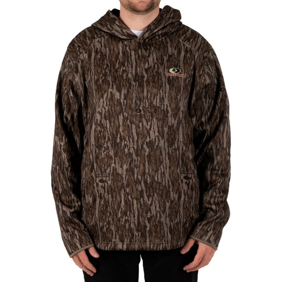 Mossy Oak Men's Camouflage Hunting Performance Hoodie, Mossy Oak Bottomland, 3XL