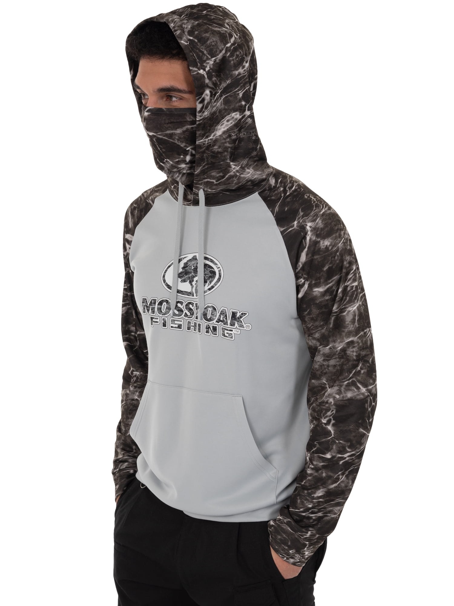 Mossy Oak Men's Fishing Hoodie and Face Gaiter 