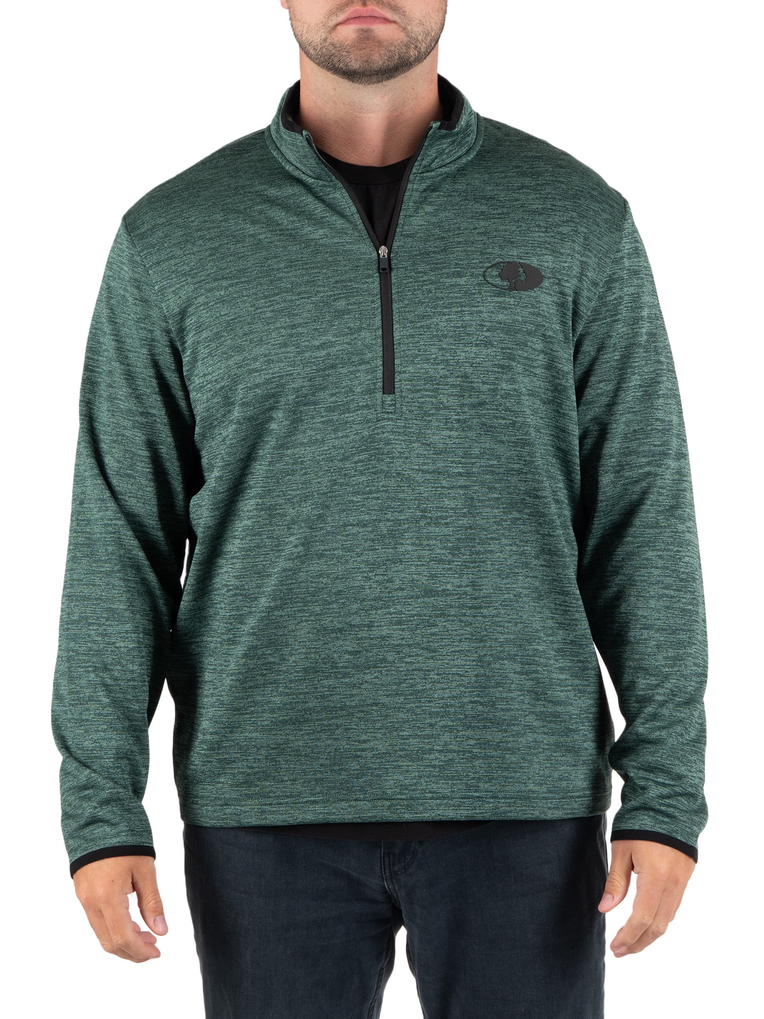 Mossy Oak Men's Fleece Quarter Zip Pullover Sweatshirt, Sizes S-2XL