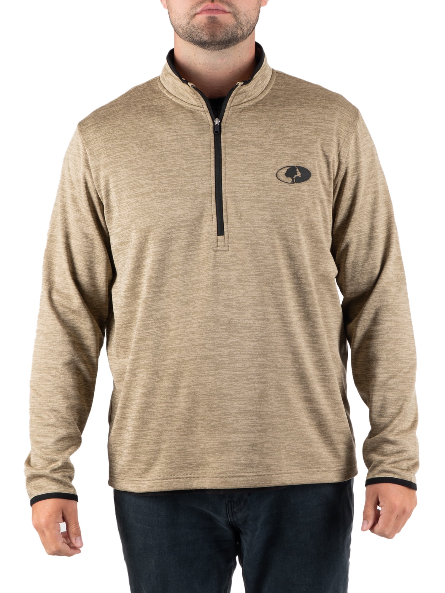 Mossy Oak Men's Fleece Quarter Zip Pullover Sweatshirt, Sizes S-2XL