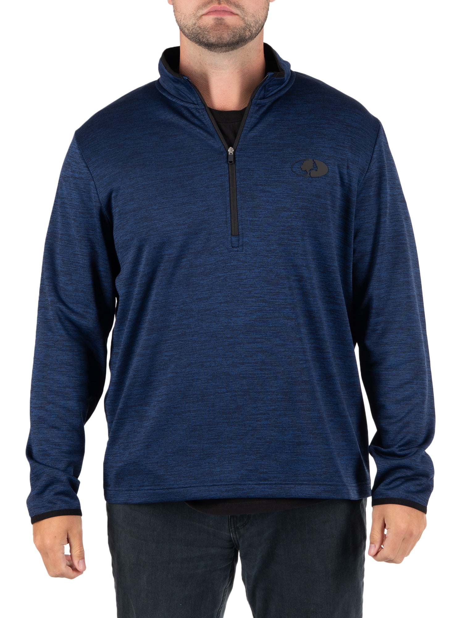 Mossy Oak Men's Fleece Quarter Zip Pullover Sweatshirt, Sizes S-2XL