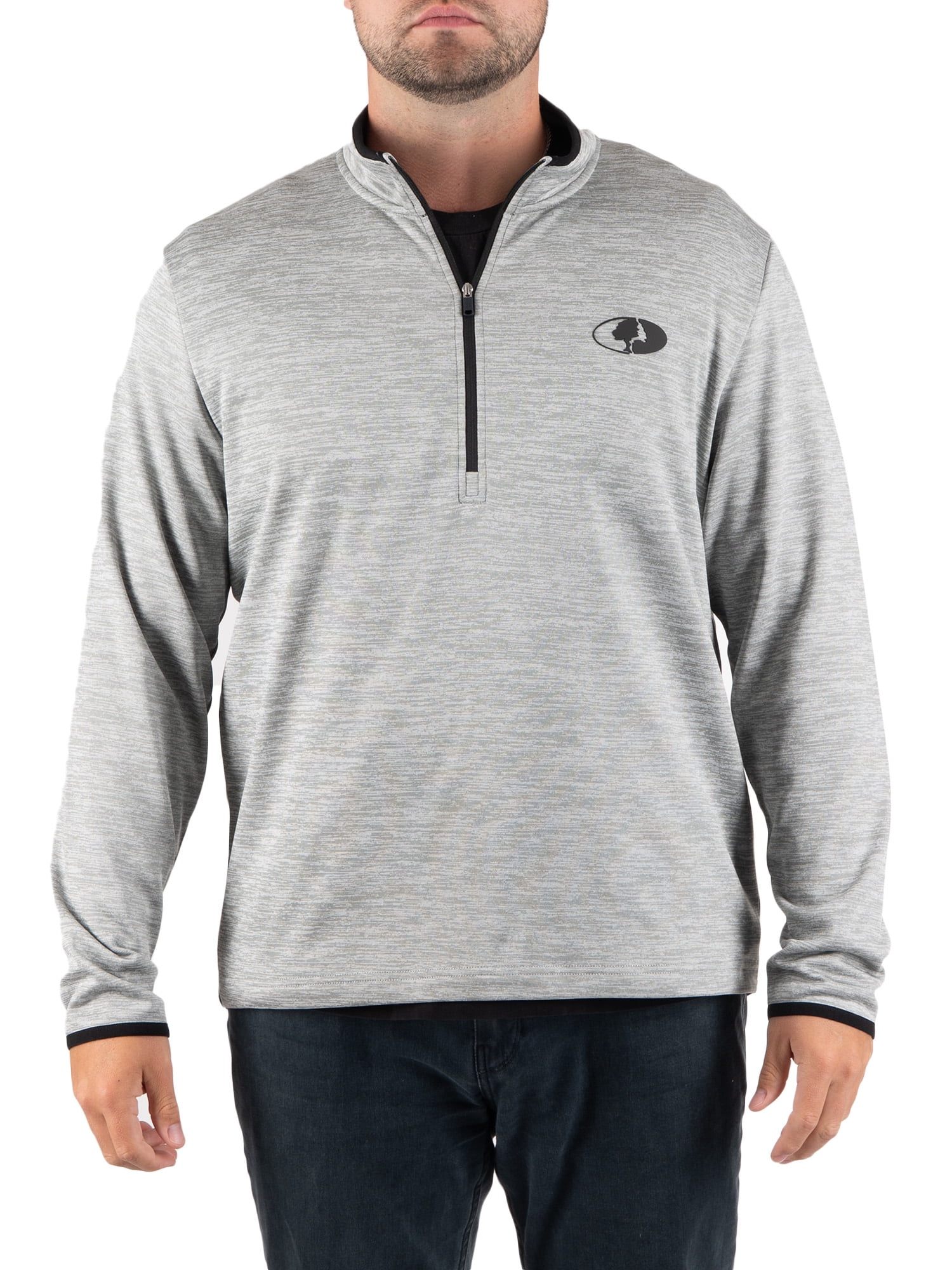 Mossy Oak Men's Fleece Quarter Zip Pullover Sweatshirt, Sizes S-2XL
