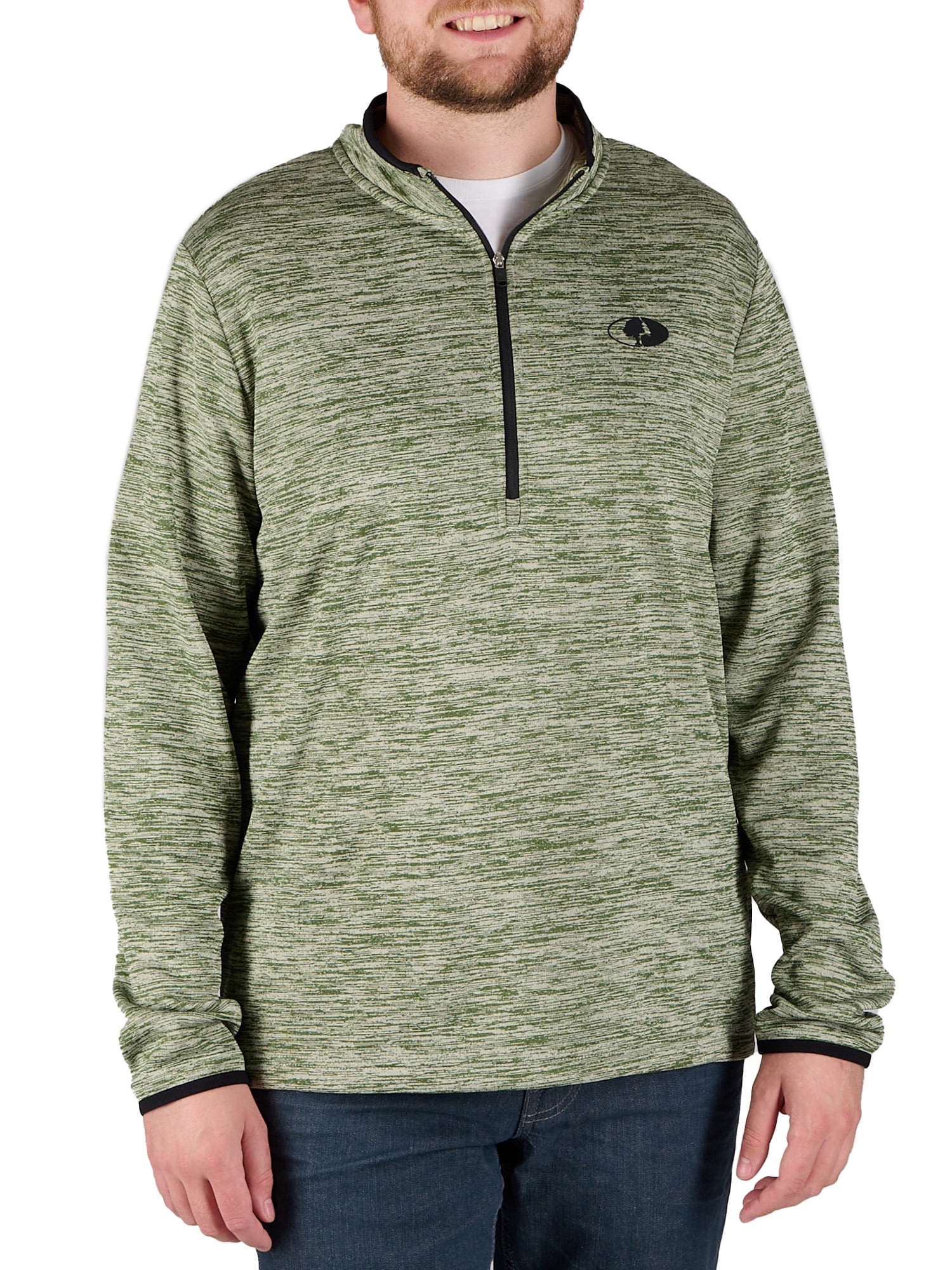 Mossy Oak men's Fleece Quarter Zip Pullover Sweatshirt - Walmart.com