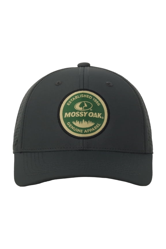Men's Graphite 6-Panel Cap with Perforated Back Design
