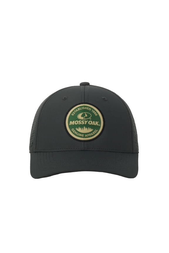 Graphite 6-Panel Cap  Structured, Perforated Back, Snapback, One Size