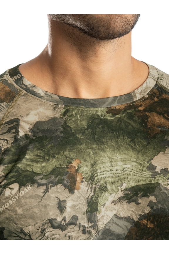 Men's Heavyweight Fleece Base Layer Thermal Shirt, Mossy Oak Terra Gila, XL