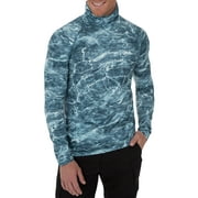 Mossy Oak Men's Insect Repellent Long Sleeve Performance Camo Fishing Tee with Gaiter, Size M-3XL