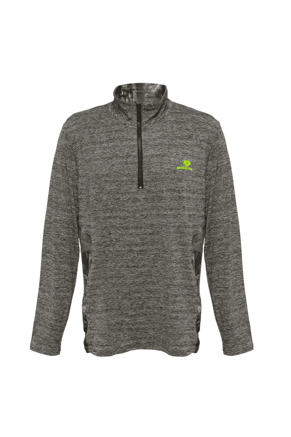 Men's Lightweight Quarter Zip Performance Shirt in Grey/Camo, Medium