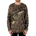 thumbnail image 1 of Mossy Oak Men's Long Sleeve Camouflage Hunting Performance Shirt, Mossy Oak Country Roots, S, 1 of 5