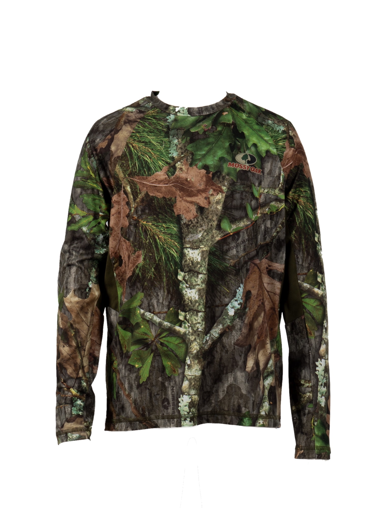 Mossy Oak Men's Long Sleeve Half-Zip Turkey Hunting Performance Camo Hoodie Pullover, Sizes S-3XL