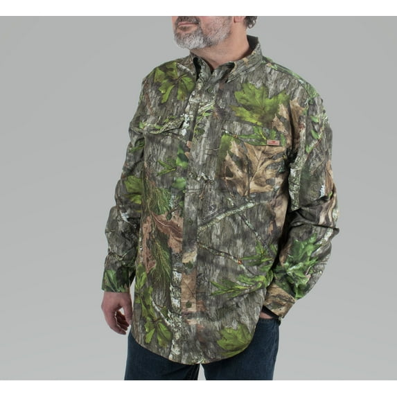 Mossy Oak Men's Long Sleeve Hunting Guide Shirt, Size Small