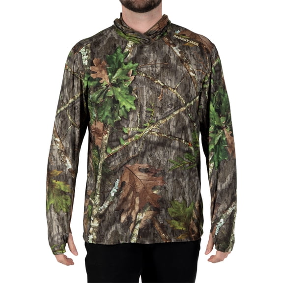Mossy Oak Men's Long Sleeve Performance Hunting Hoodie, S-3XL