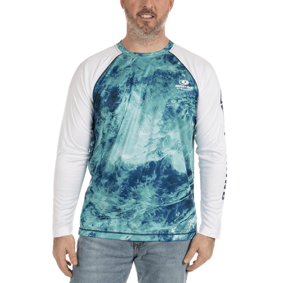 Mossy Oak Men's Long Sleeve Performance Tee, Bright White, Size 2X-Large