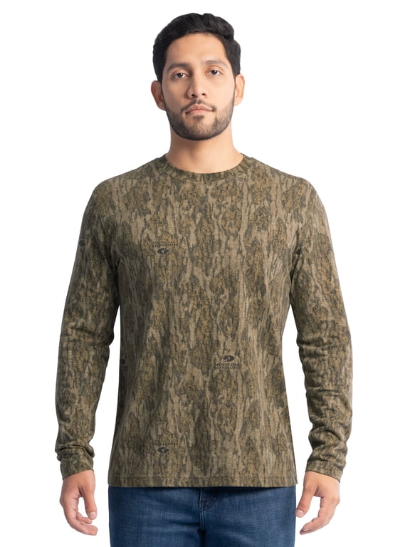 Men's Long Sleeve Scent Control Hunting Camouflage T-Shirt, S-3XL