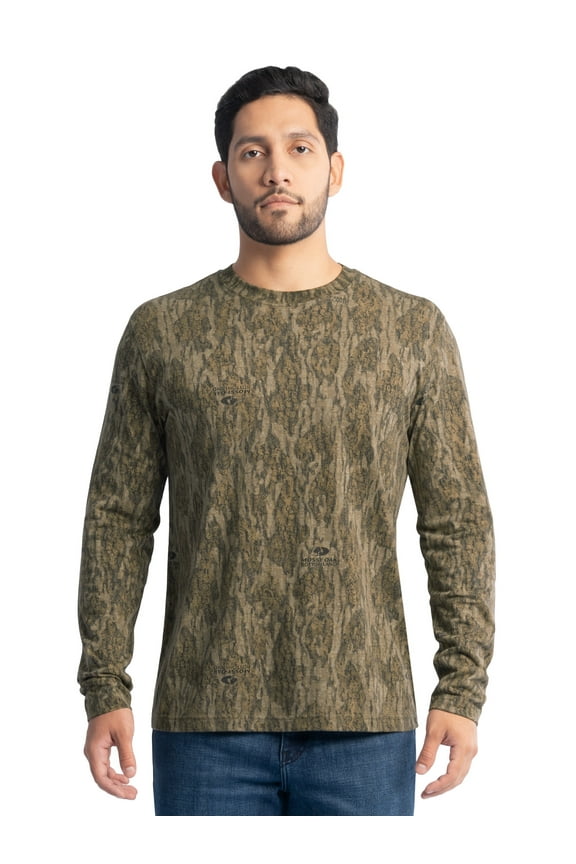 Men's Long Sleeve Scent Control Hunting Camouflage T-Shirt, size S-3XL