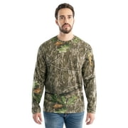 Mossy Oak Men's Long Sleeve Scent Control Hunting Camouflage T-Shirt, Mossy Oak Country Roots, 2XL