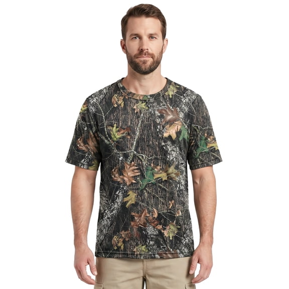 Mossy Oak Men's Long Sleeve Scent Control Hunting Camouflage T-Shirt, New Breakup, M