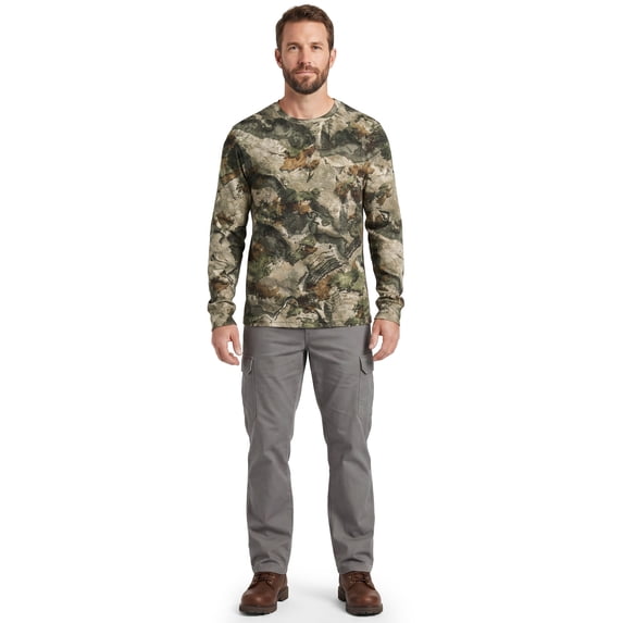 Mossy Oak Men's Long Sleeve Scent Control Hunting Camouflage T-Shirt, Terra Gila, 3XL
