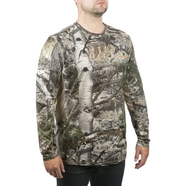 Mossy Oak Men's Mountain Country Long Sleeve Performance Tee Shirt, Up to 3XL