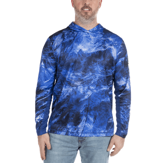 Mossy Oak Men's Performance Hoodie, Mossy Oak Wakeform Highseas, Size Small