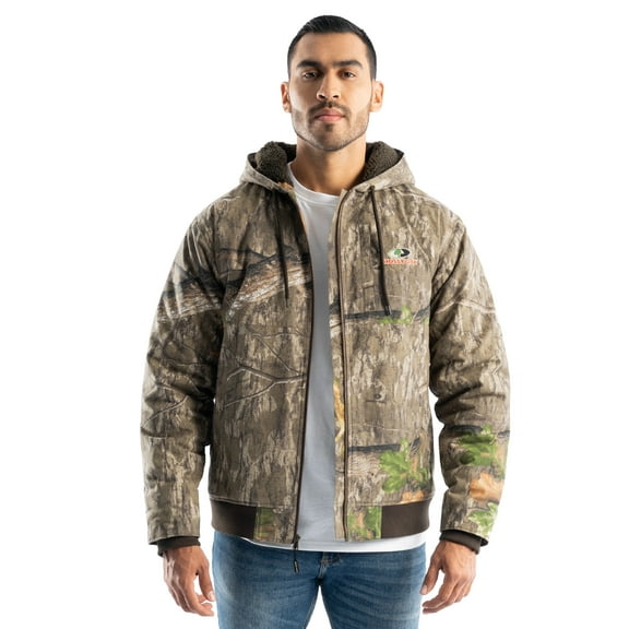 Mossy Oak Men's Sherpa Lined Bomber Jacket, Mossy Oak Country Roots, M