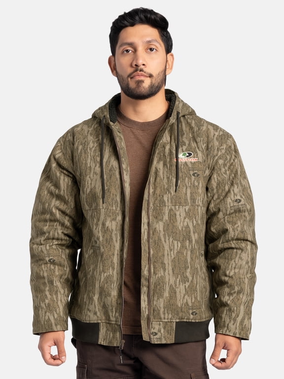 Men's Sherpa Lined Bomber Jacket, Mossy Oak Country Roots, Sizes S-3XL