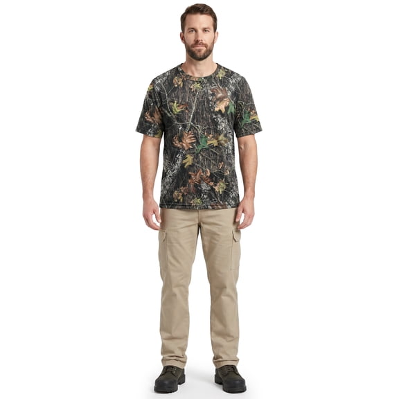 Mossy Oak Men's Short Sleeve Scent Control Hunting Camouflage T-Shirt, New Breakup, 2XL
