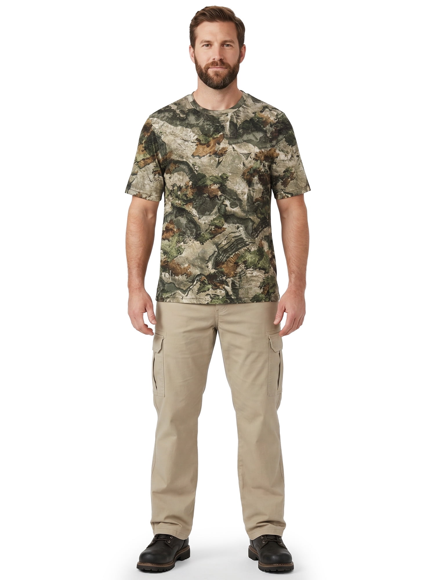 Mossy Oak Men's XL Short Sleeve Scent Control Hunting Camouflage T-Shirt in Terra Gila