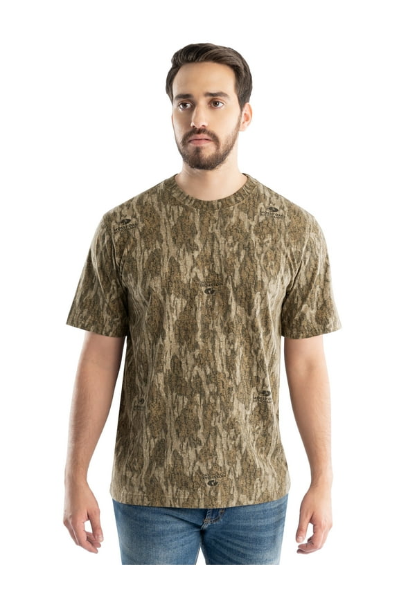 Men's Short Sleeve Scent Control Hunting Camouflage T-Shirt, size S-3XL
